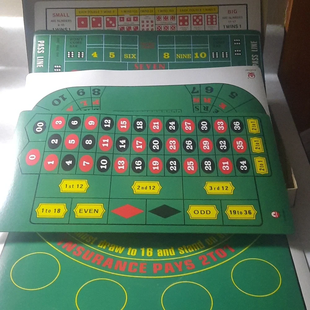 Vintage Mini Casino dice and card games